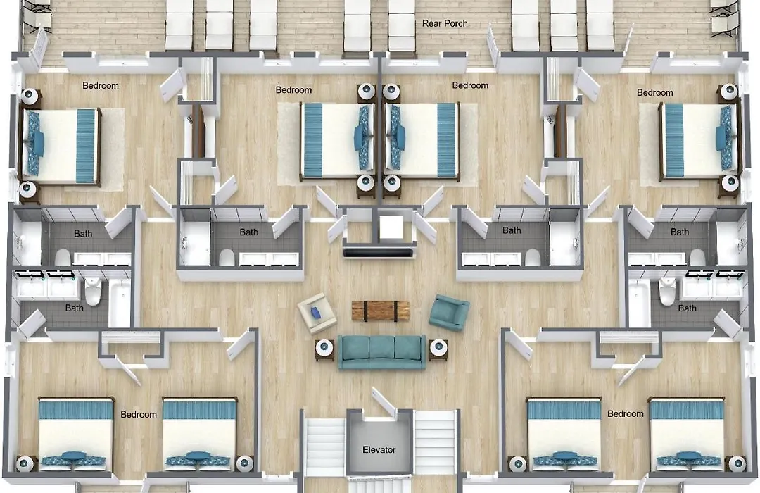 "The Pearl" Gulf Front Wprvt Heated Pool, 12 Bdrm 125Bath "Alvacationrentals"-1
