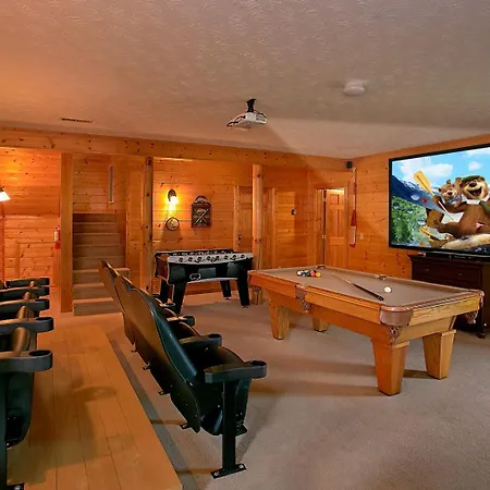 Family Fun Cabin Theater Room Hot Tub-3