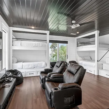 Big House By The Sea - Beach Front Home With Large Private Pool, Theater & Bar-2