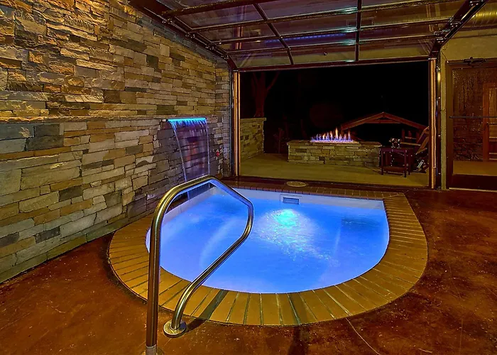 Indoor Pool Sauna Game Room Fire Pit Gatlinburg