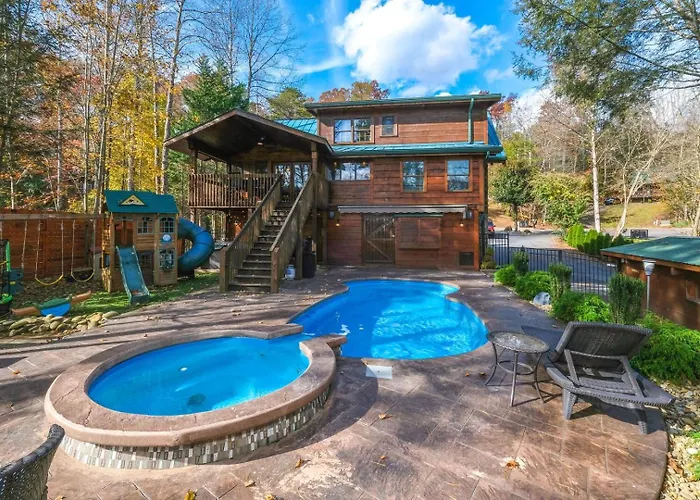 Pitter Patter Swimming Pool Ht Near D'Town Villa Gatlinburg