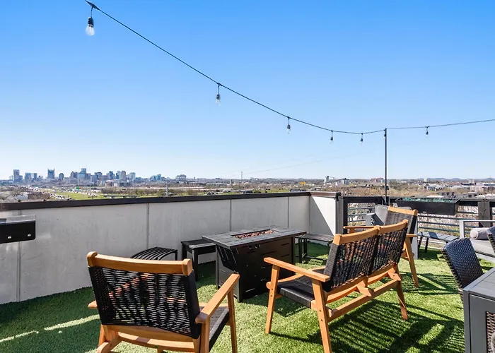 8Min To Downtown With Rooftop Golf Grill And Firepit Nashville